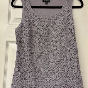 Limited Lilac Purple Knit Lace Sleeveless Top Size. S. Casual
